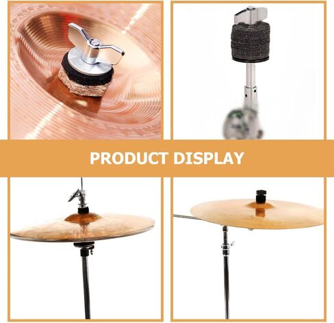 Luxshiny 21pcs Drum Felt Pad Set with Cymbal Stand Sleeves and Washers Non-Slip Gray Drum Kit Accessory for Percussion Instrument Maintenance in Saudi Arabia