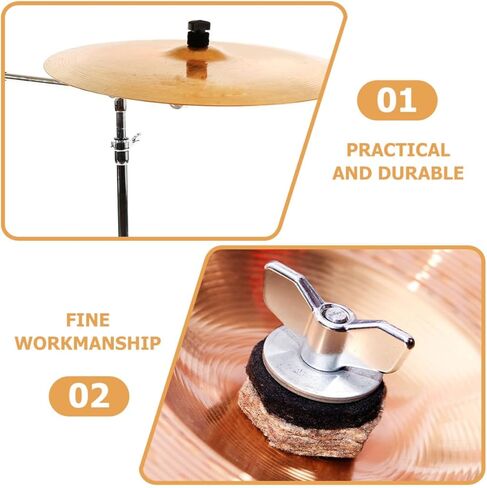 Luxshiny 21pcs Drum Felt Pad Set with Cymbal Stand Sleeves and Washers Non-Slip Gray Drum Kit Accessory for Percussion Instrument Maintenance in Saudi Arabia