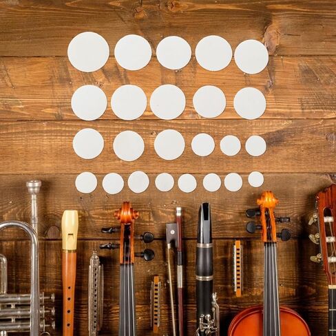 Mobestech 24pcs Bassoon Sound Hole Pads Adhesive Backing White Bassoon Key Pads Music Instrument Accessories for Repair and Sound Sealing Random Color Random Color in Saudi Arabia