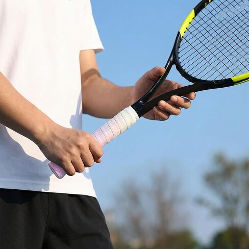 6 Pcs Tennis Racket Grip Tape Precut and Dry Feel Tennis Grip Anti-Slip Overgrip Sweat-Absorbing Tacky TennisGrips Universal Racket Grips Racquet Tapes for Badminton Pickleball Baseball Golf in Saudi Arabia