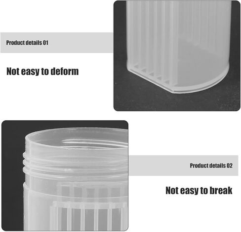 6pcs Coplin Plastic Staining Jars with 5-slide Capacity Lab Slide Staining Tanks for Microscope Slide in Laboratory and School Science Use in Saudi Arabia