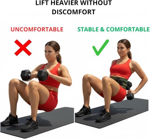 Dumbbell Hip Thrust Belt - Glute Bridge Strap - Lower Body Workout Equipment - Weight Pads Support - Home Gym Accessories Women Men - Squat Dip Pull Up Training Fitness Tool Adjustable Nylon Chain in Saudi Arabia
