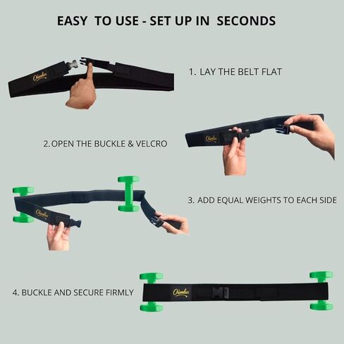 Dumbbell Hip Thrust Belt - Glute Bridge Strap - Lower Body Workout Equipment - Weight Pads Support - Home Gym Accessories Women Men - Squat Dip Pull Up Training Fitness Tool Adjustable Nylon Chain in Saudi Arabia