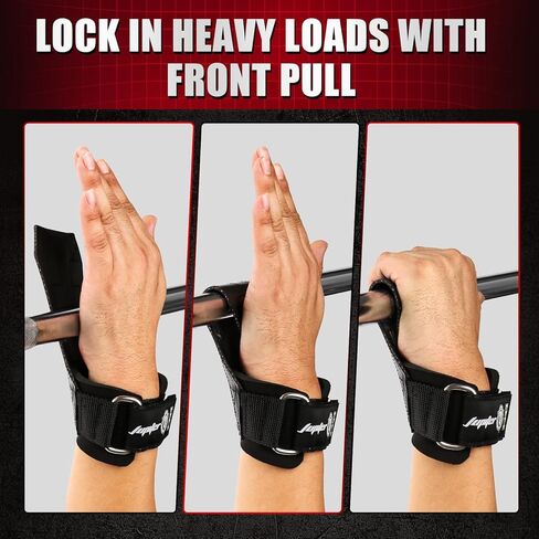 Weight Lifting Straps (Pair) JUPITER Non-Slip Wrist Support for Deadlifts & Powerlifting in Kuwait