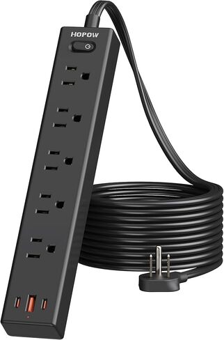 2 Prong Power Strip, 2 to 3 Prong Outlet Adapter with Polarized Plug, 1700J Surge Protector, 6ft Two Prong Extension Cord, 5 AC Outlets & 3 USB(5V 3.4A Max), Wall Mount for Non-Grounded Outlet in Saudi Arabia