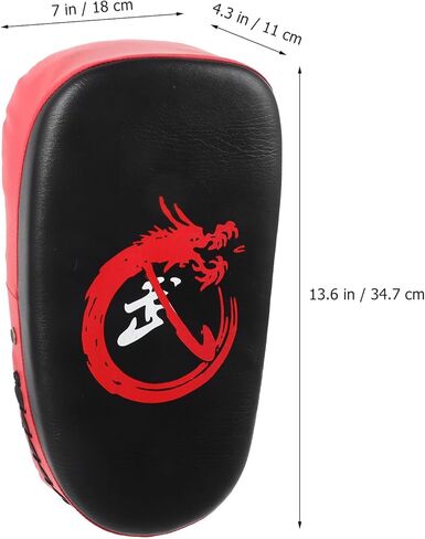 SOLUSTRE Kickboxing Kick Pad Thickened Curved Boxing Kicking Sparring Gear Red 1pcs for Martial Arts Taekwondo Muay Thai Training in Saudi Arabia