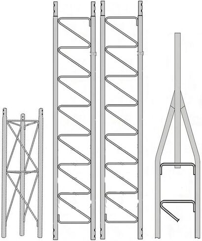 ROHN 30' برج إضاءة برج صناعي من الصلب ذاتي الدعم، تشطيب مجلفن، بدون ثلج in Kuwait