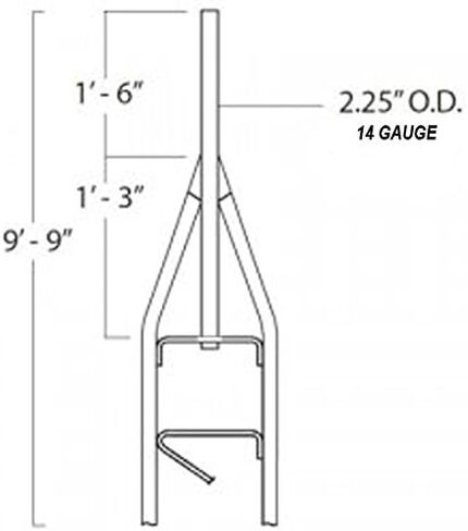 ROHN 30' برج إضاءة برج صناعي من الصلب ذاتي الدعم، تشطيب مجلفن، بدون ثلج in Kuwait