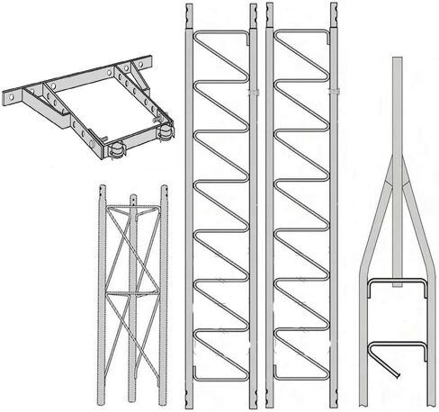 مجموعة برج ROHN 25G مقاس 30 بوصة + حامل منزلي HB25BG in Kuwait