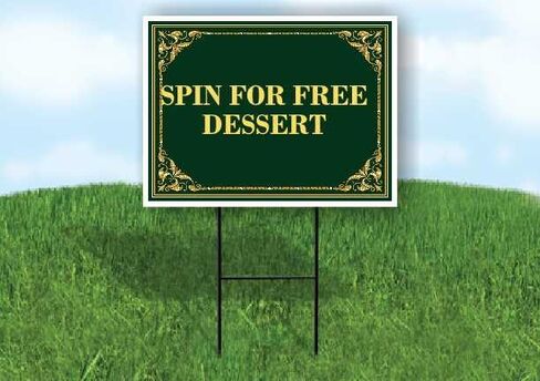 Spin For Free Dessert St. Patrick'S Day Irish Clover Fancy Gold Up Arrows A-Frame Single Sided 23x23 in. sign in Saudi Arabia