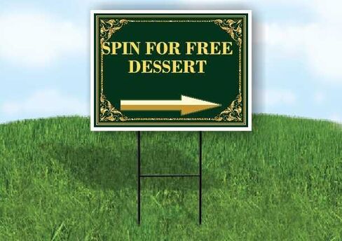 Spin For Free Dessert St. Patrick'S Day Irish Clover Fancy Gold Up Arrows A-Frame Single Sided 23x23 in. sign in Saudi Arabia