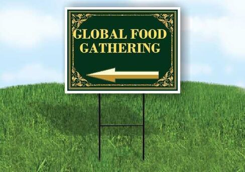 Global Food Gathering St. Patrick'S Day Irish Clover Fancy Gold Directional Arrows A-Frame Double Sided 23x23 in. sign in Saudi Arabia