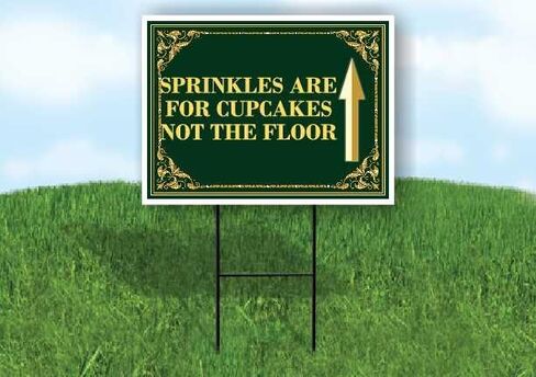 Sprinkles Are For Cupcakes Not The Floor St. Patrick'S Day Irish Clover Fancy Gold Up Arrows A-Frame Single Sided 23x23 in. sign in Saudi Arabia