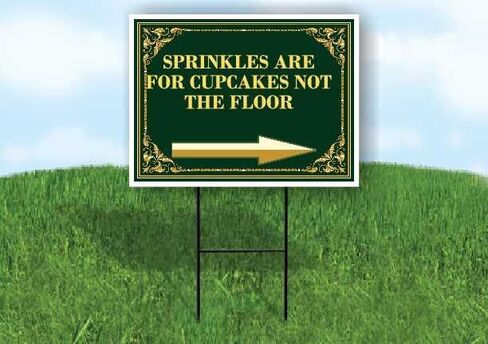 Sprinkles Are For Cupcakes Not The Floor St. Patrick'S Day Irish Clover Fancy Gold Up Arrows A-Frame Single Sided 23x23 in. sign in Saudi Arabia