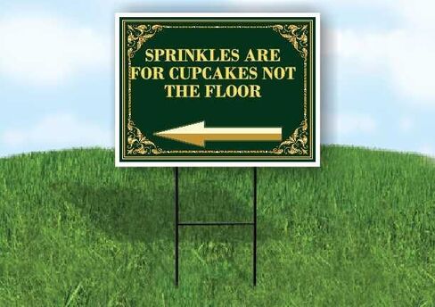 Sprinkles Are For Cupcakes Not The Floor St. Patrick'S Day Irish Clover Fancy Gold Up Arrows A-Frame Single Sided 23x23 in. sign in Saudi Arabia