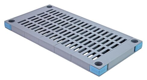 FSE 373-QP2172VS رف ميلينيا، 72 بوصة عرض × 21 بوصة عمق، يصل إلى 1000 رطل. سعة التحميل، حصيرة شبكية مفتوحة قابلة للإزالة، بوليمر بالكامل، لمسة نهائية رمادية، NSF، صنع في الولايات المتحدة الأمريكية in Saudi Arabia
