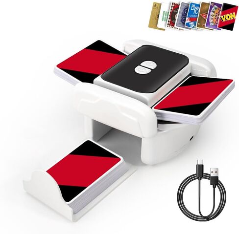 EJU Automatic Card Shuffler 2/1 Deck متوافق مع لعبة بطاقة Uno، أوراق اللعب، الكازينو، آلة البوكر القابلة لإعادة الشحن المتوافقة مع 5 تيجان، المرحلة 10، Mahjong، Skipbo، Blackjack، ليلة ألعاب هادئة للبالغين in Kuwait