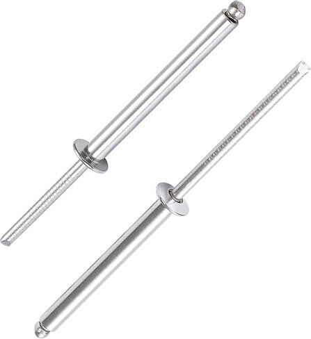 20 قطعة من المسامير الطويلة جدًا المصنوعة من الفولاذ المقاوم للصدأ - قطر 1/4 بوصة، شديدة التحمل، مسامير عمياء مفتوحة النهاية، مقاومة للتآكل وقوة قص عالية (1/4 بوصة × 2 بوصة) in Kuwait