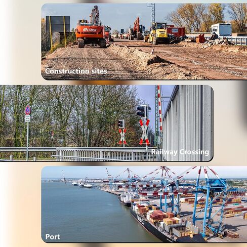 Red/Green 200mm/8in Traffic Light, PC Housing Waterproof Outdoor LED Traffic Light Lamp, Industrial Stop and Go Lights Cobweb Lens Safety Lights (AC85-265V) in Kuwait