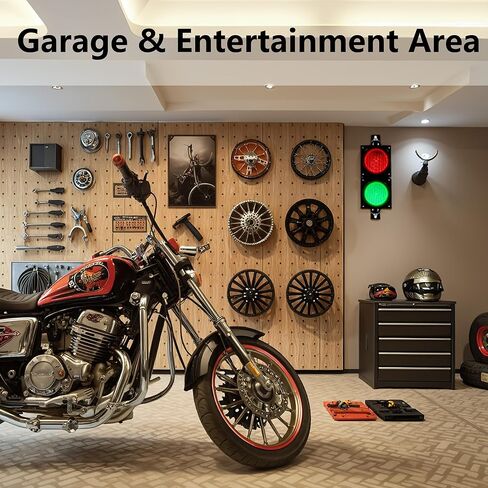 Red/Green 200mm/8in Traffic Light, PC Housing Waterproof Outdoor LED Traffic Light Lamp, Industrial Stop and Go Lights Cobweb Lens Safety Lights (AC85-265V) in Kuwait