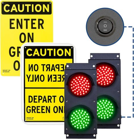 مجموعة Signaworks مكونة من 2 إشارات مرور LED باللون الأحمر/الأخضر للتركيب في الداخل والخارج، 12/24 فولت تيار مستمر. 2 أضواء، بين قوسين، جاهزين للأسلاك. (لا يتضمن أي سلك طاقة أو أدوات تحكم) in Kuwait