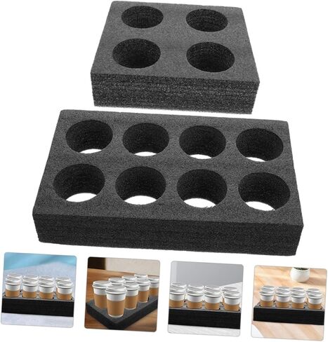 4 Pcs Pearl Cotton Cup Holder Camper Van Accessories Portable Coffee Mug Glass Drinking Bottle Cup Holders for Motorhomes Car Stand Beverages Takeout Cup Tray Fixture re-usable in Saudi Arabia