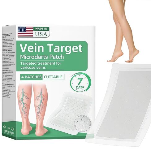 Vein Target Microdarts Patch, Professional Varicose Veins Treatment for Legs, Healrize Vein Target Patch, Natural Ingredients Leg Treatment for All Skin Types in Kuwait