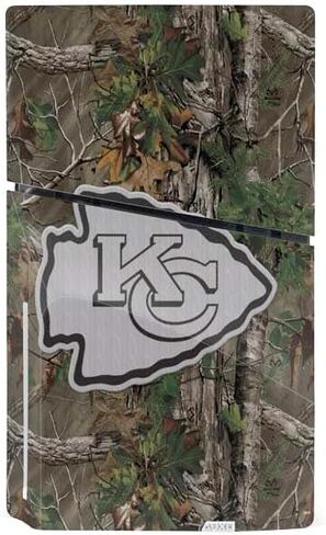 Skinit Decal Gaming Skin Compatible with PS5 Slim Disk Bundle - Officially Licensed NFL Kansas City Chiefs Realtree Xtra Green Camo Design in Saudi Arabia