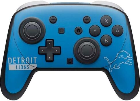 ملصق Skinit المخصص للألعاب متوافق مع وحدة تحكم Nintendo Switch 2 (2025) الاحترافية - تصميم شعار فريق Detroit Lions مرخص رسميًا من NFL in Saudi Arabia