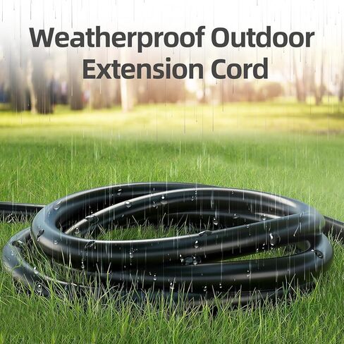 TiFFCOFiO Indoor Outdoor Extension Cord Waterproof, 6 Feet 3 Prong Power Cord for Home and Garden, 16 AWG, 13A/1625W, ETL Listed, 2 Packs in Saudi Arabia