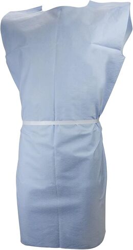 McKesson Pediatric Exam Gown, Disposable, Blue, Short Sleeve with Waist Belt, Kids Design, 21 x 36 Inches, Unisex in Saudi Arabia