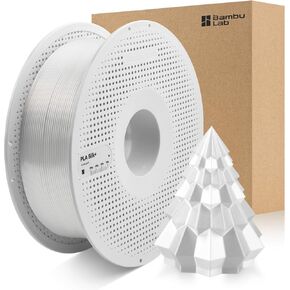 ENOMAKER Bamboo Lab PLA Silk+ Filament Silver 13109 1.75mm with Reusable Spool, Shiny Like Chrome 3D Printer Filamento, Tough Silk PLA+, RFID for Bambu AMS, Glossy 3D Printing Consumables 1kg(2.2lbs) in Kuwait