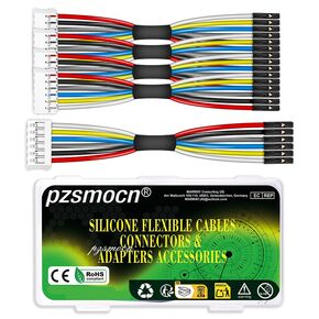 لوحة توصيل أسلاك توصيل مرنة من السيليكون 24AWG 20 سم 5 مجموعات/40 قطعة لـ 6 Dupont 2.54mm 1-Pin إلى JC 2.0mm 6-Pin موصل التوصيل بين المحرك، وحدة DIY وكابل لوحات التوسيع/التطوير in Kuwait