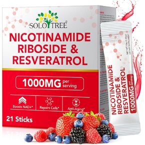 NAD+ Supplement 1000mg Liquid Packets 21pcs, Nicotinamide Riboside Resveratrol, NAD Supplements for Women Men, Anti-Aging, Repairs Cells, Support Natural Vitality in Kuwait