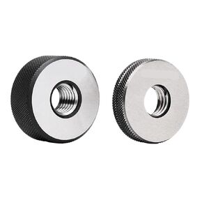 1 Set (1 Pass Gauge + Stop Gauge) 6e M30-M42 Standard Metric fine Tooth Thread Ring Measuring Tool M30M33M34M35M36M39M40M42(M33X1.5 6e T Z 33) in Kuwait