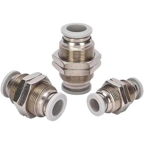 هوائي PM تركيبات الحاجز موصل خرطوم الهواء 4/6/8/10/12 مللي متر البلاستيك دفع في اتصال الأنابيب اقتران سريع 1 قطعة (PM-6) in Kuwait