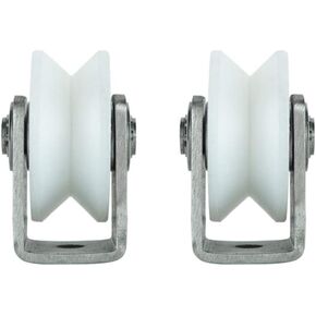 بكرات بعجلات على شكل حرف U، عجلتان مع أخدود، محمل من الفولاذ المقاوم للصدأ 201، للآلات الصناعية، باب منزلق (نوع V 68 مم/3 بوصة) in Kuwait