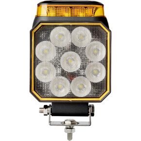 [1 Pack] Fuguang LED Amber Beacon Strobe Light with Work Lights, Flashing Warning Light with Tractor Lights for Forklift Golf Cart Truck 10-90V (Strobe Lights & Work Lights,Two-in-one) in Kuwait