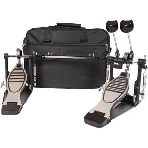 دواسة طبلة مزدوجة الجهير، دواسة مزدوجة الجهير مع حقيبتها ورأس خافق قابل للتعديل، دواسة قدم مزدوجة السلسلة مع مفتاح طبل لمجموعة الطبول والطبول الإلكترونية in Kuwait