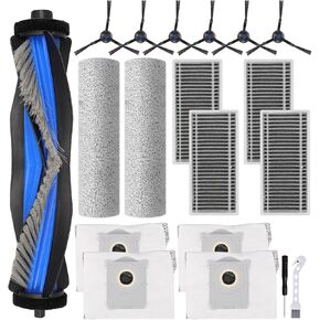 قطع غيار لـ Ecovacs Deebot X8 Pro Omni، ملحقات روبوت X8 Omni لمجموعة مكنسة Yeedi S14 Plus، 1 فرشاة رئيسية، 2 وسادة ممسحة دوارة، 4 مرشحات، 4 أكياس غبار، 6 فرش جانبية، 19 حزمة in Kuwait
