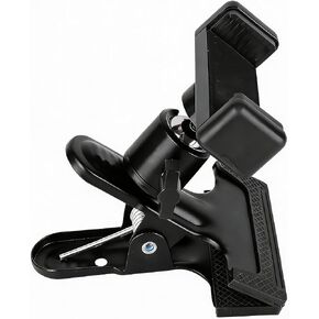 حامل هاتف بمشبك رأس جيتار قابل للتعديل، حامل هاتف ذكي قابل للدوران 360 درجة للجيتار والباس، ملحقات هاتف عالمية، أسود in Kuwait