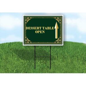 Dessert Table Open St. Patrick'S Day Irish Clover Fancy Gold Up Arrows A-Frame Single Sided 23x23 in. sign in Kuwait