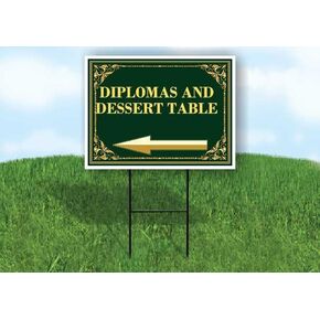 Diplomas And Dessert Table St. Patrick'S Day Irish Clover Fancy Gold Up Arrows A-Frame Single Sided 23x23 in. sign in Kuwait