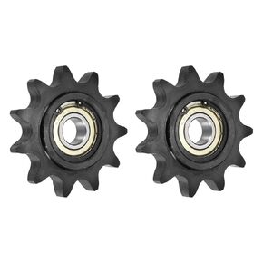 uxcell 2Pcs #60 Roller Chain Idler Sprocket, Type C 15mm Bore 3/4" Pitch 11 Tooth Tensioner, Black Oxide Finished 1045 Steel with Insert Single Bearing for ANSI #60 (DIN/ISO 12A) Chains in Saudi Arabia