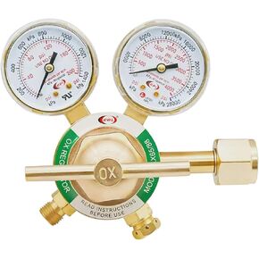 CDL Medium Duty Oxygen Regulator CGA540,Victor Compatible,Easy to Read Dual Scale,Forged Brass Body Bonnet,OEM Compatible Welding Gas Regulator,Large Tank Gauge,Outlet 0-200PSI,Inlet 0-4000PSI,LX65 in Kuwait