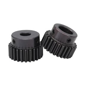 ترس ترس محرك فولاذي شديد التحمل 1M-25T من الفولاذ الكربوني أسود اللون حفز ترس تتحمل 5-16 مم (1M25T - تتحمل 7 مم) in Kuwait