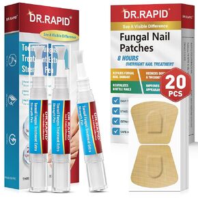 Toenail Fungus Treatment Extra Strength - Toenail Fungus Treatment Pen & Fungal Nail Patches, Day and Night Fungal Nail Treatment Set Ideal for Nail Repair for Damaged Nails Toenail Fungus in Kuwait