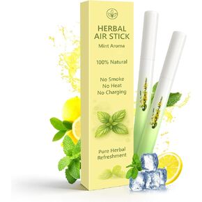 Smokeless Herbal Air Stick 2pack Non Electric Long-Lasting Flavored Air Refreshing Support Oral Fixation Menthol Essential Oils, Craving Relief Nicotine & Tobacco Free smokeless inhaler in Saudi Arabia