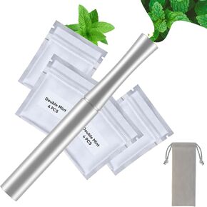 Quit Smoking Inhaler for Habit Support | Natural Plant Aroma Device | 16 Replaceable Refills-White in Saudi Arabia
