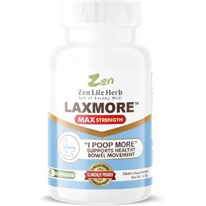 ZEN LIFE HERB LAXMORE I POOP MORE Max Strength 100% Natural Plant-Based Supplement (90 Capsules) in Kuwait